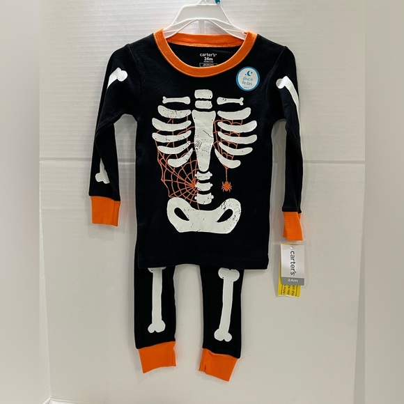 Carter's Black and Orange Glow Pajama Set - Picture 4 of 5